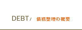 債務整理の概要